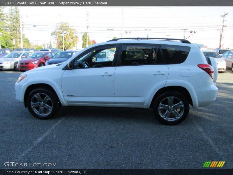Super White / Dark Charcoal 2010 Toyota RAV4 Sport 4WD