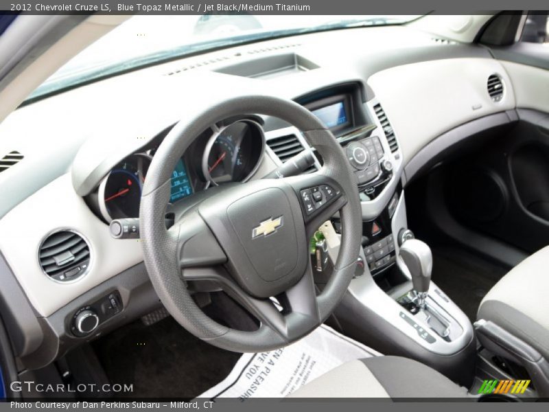 Blue Topaz Metallic / Jet Black/Medium Titanium 2012 Chevrolet Cruze LS