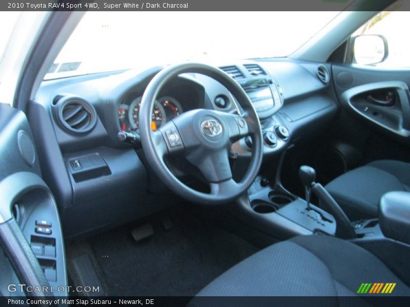 Super White / Dark Charcoal 2010 Toyota RAV4 Sport 4WD