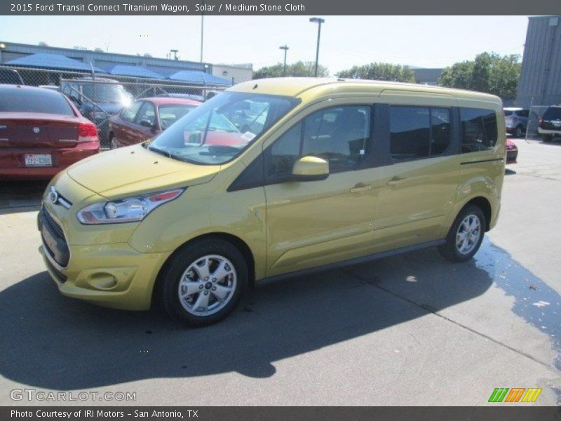 Solar / Medium Stone Cloth 2015 Ford Transit Connect Titanium Wagon