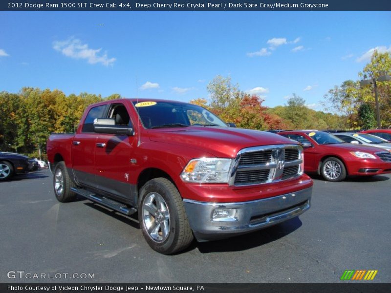 Deep Cherry Red Crystal Pearl / Dark Slate Gray/Medium Graystone 2012 Dodge Ram 1500 SLT Crew Cab 4x4