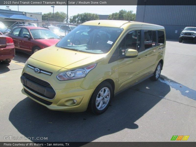Solar / Medium Stone Cloth 2015 Ford Transit Connect Titanium Wagon