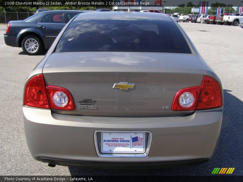 Amber Bronze Metallic / Cocoa/Cashmere Beige 2008 Chevrolet Malibu LS Sedan