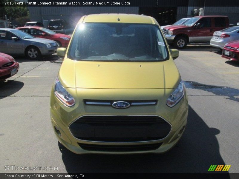 Solar / Medium Stone Cloth 2015 Ford Transit Connect Titanium Wagon