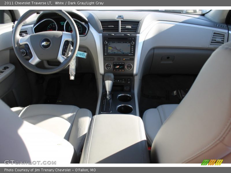 White / Dark Gray/Light Gray 2011 Chevrolet Traverse LT