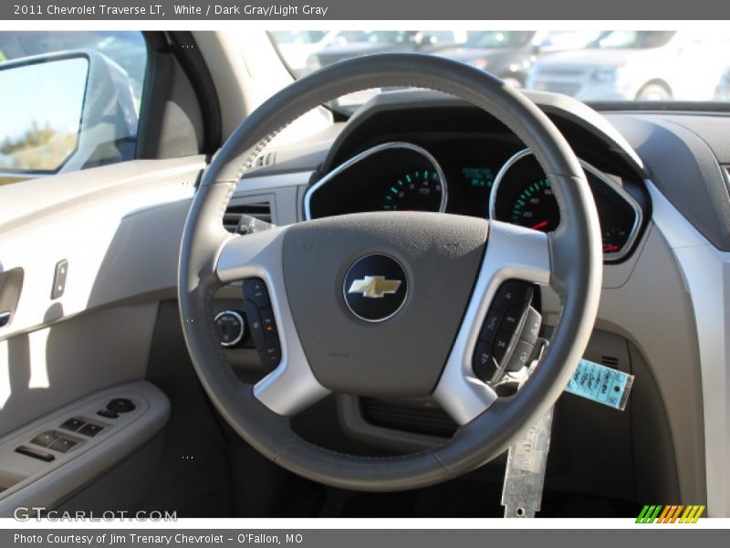 White / Dark Gray/Light Gray 2011 Chevrolet Traverse LT