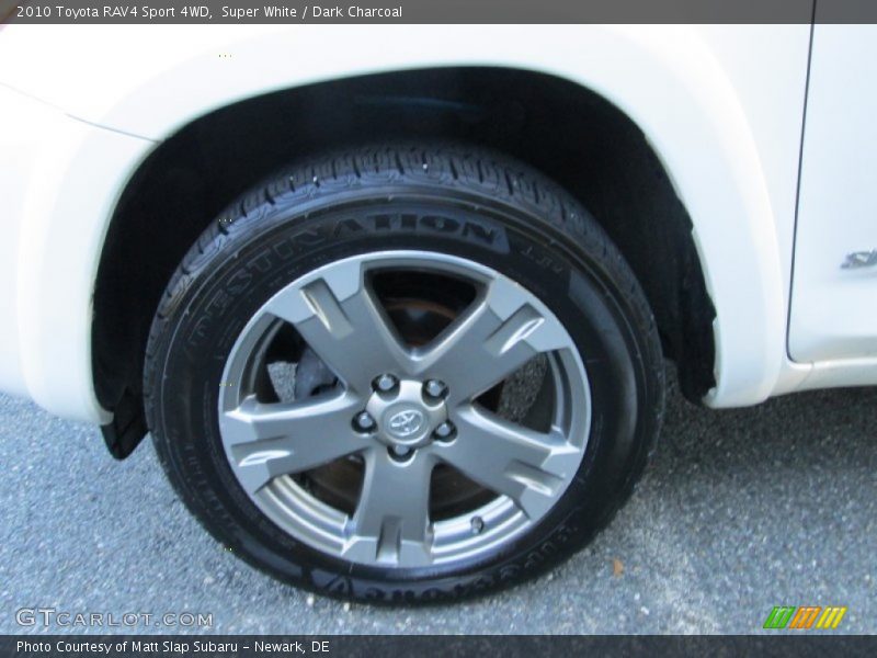 Super White / Dark Charcoal 2010 Toyota RAV4 Sport 4WD