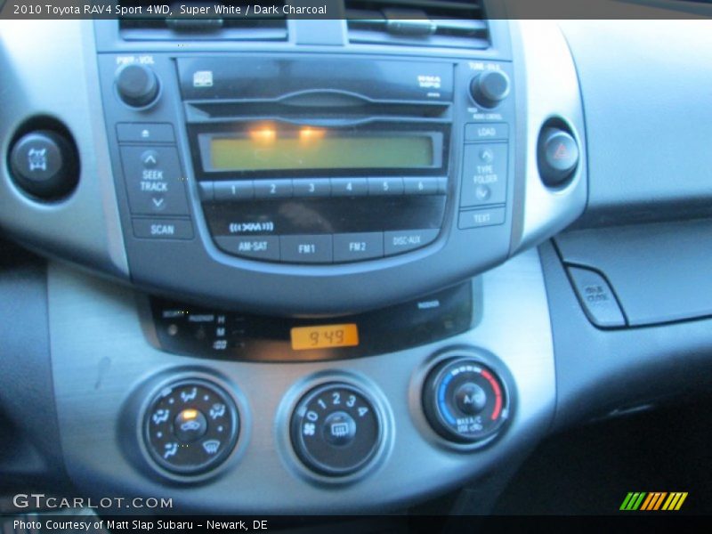 Super White / Dark Charcoal 2010 Toyota RAV4 Sport 4WD