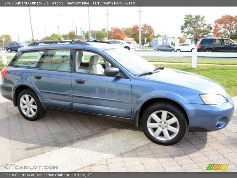 Newport Blue Pearl / Warm Ivory Tweed 2007 Subaru Outback 2.5i Wagon
