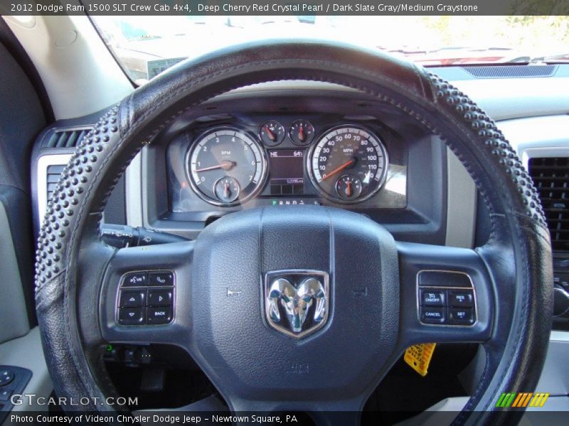 Deep Cherry Red Crystal Pearl / Dark Slate Gray/Medium Graystone 2012 Dodge Ram 1500 SLT Crew Cab 4x4