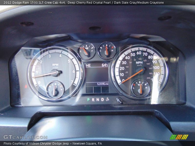 Deep Cherry Red Crystal Pearl / Dark Slate Gray/Medium Graystone 2012 Dodge Ram 1500 SLT Crew Cab 4x4