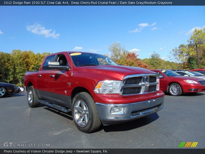 Deep Cherry Red Crystal Pearl / Dark Slate Gray/Medium Graystone 2012 Dodge Ram 1500 SLT Crew Cab 4x4
