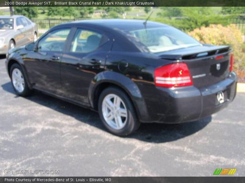 Brilliant Black Crystal Pearl / Dark Khaki/Light Graystone 2008 Dodge Avenger SXT