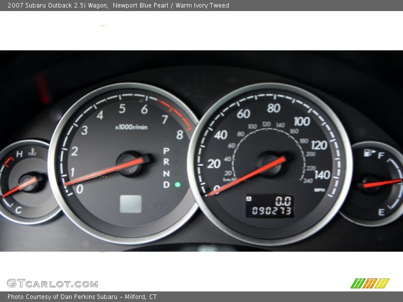 Newport Blue Pearl / Warm Ivory Tweed 2007 Subaru Outback 2.5i Wagon