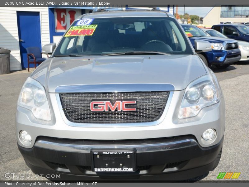 Liquid Silver Metallic / Ebony 2008 GMC Acadia SLT AWD