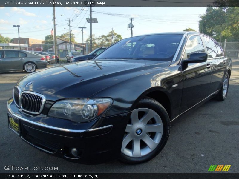 Jet Black / Cream Beige 2007 BMW 7 Series 750Li Sedan