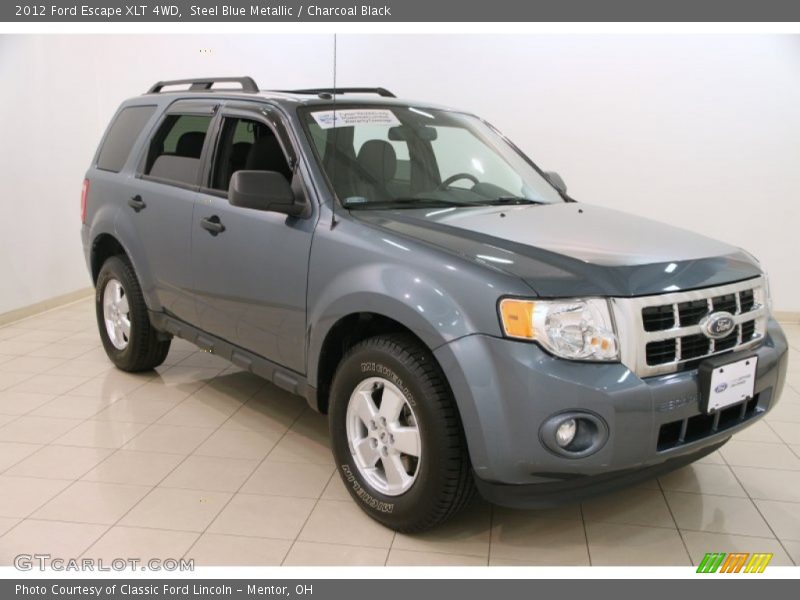 Steel Blue Metallic / Charcoal Black 2012 Ford Escape XLT 4WD