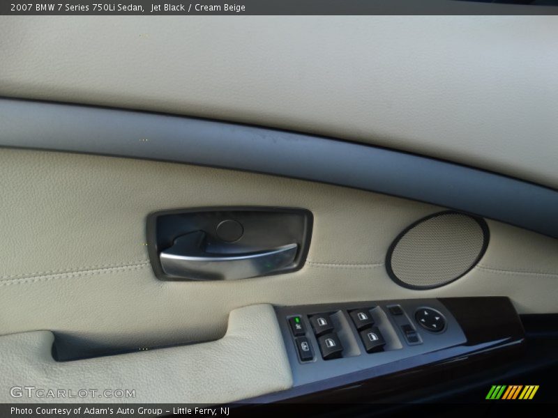 Jet Black / Cream Beige 2007 BMW 7 Series 750Li Sedan