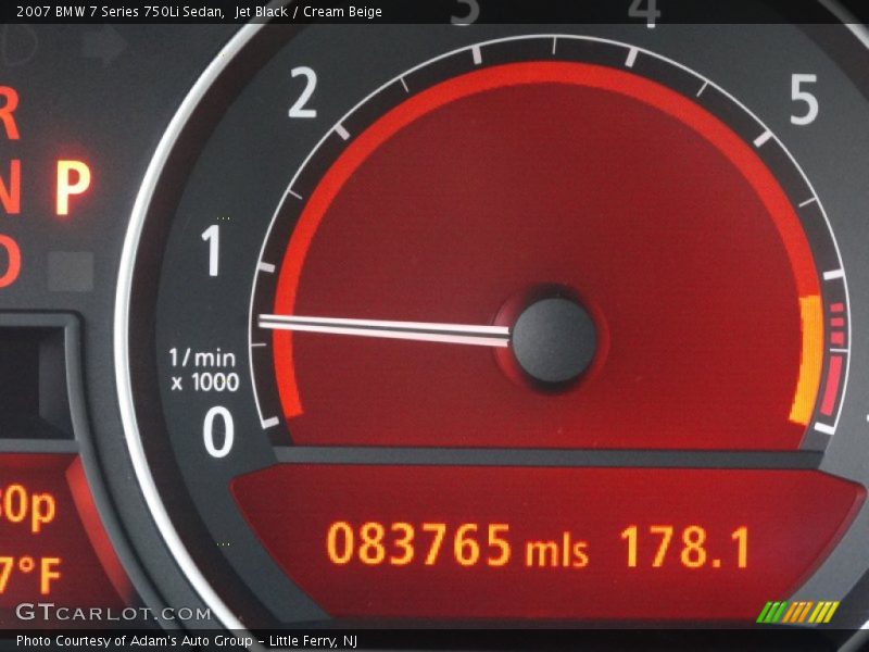 Jet Black / Cream Beige 2007 BMW 7 Series 750Li Sedan