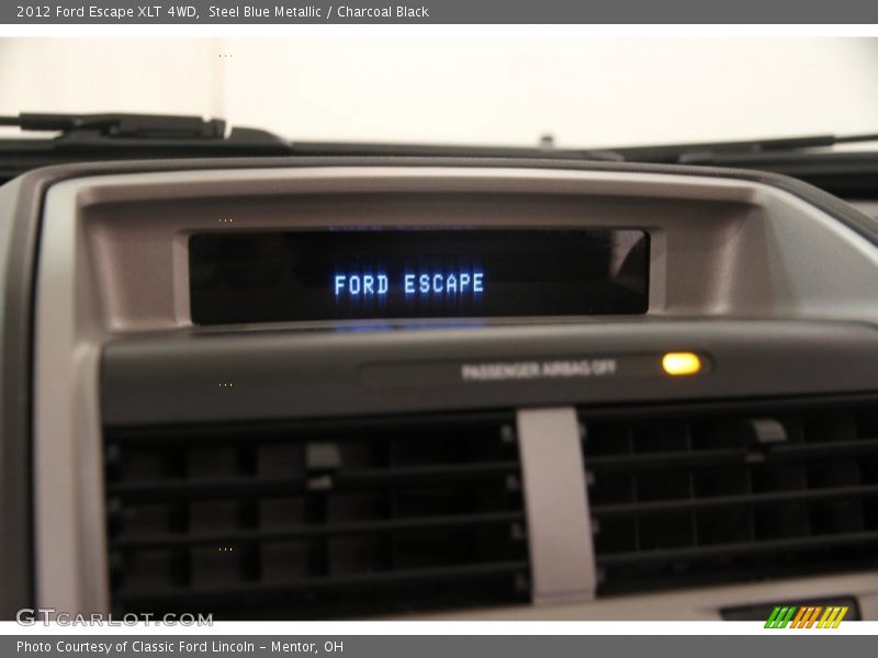Steel Blue Metallic / Charcoal Black 2012 Ford Escape XLT 4WD