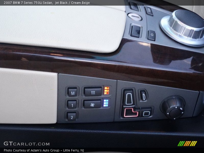 Jet Black / Cream Beige 2007 BMW 7 Series 750Li Sedan