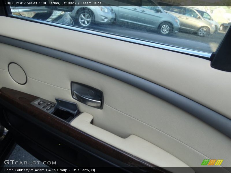 Jet Black / Cream Beige 2007 BMW 7 Series 750Li Sedan