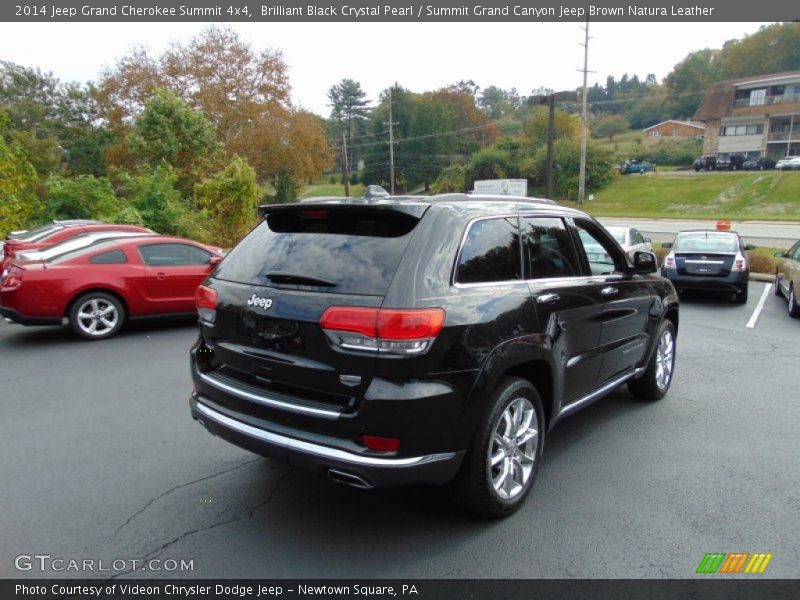 Brilliant Black Crystal Pearl / Summit Grand Canyon Jeep Brown Natura Leather 2014 Jeep Grand Cherokee Summit 4x4