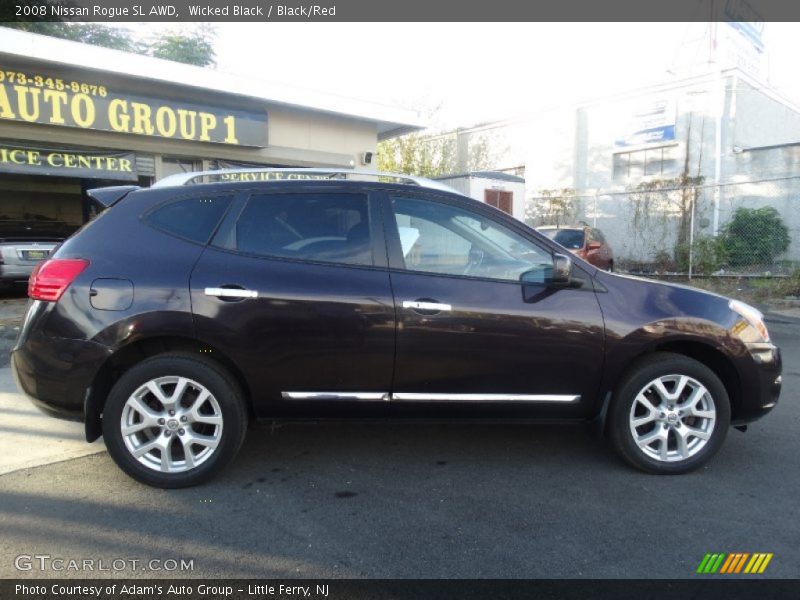 Wicked Black / Black/Red 2008 Nissan Rogue SL AWD