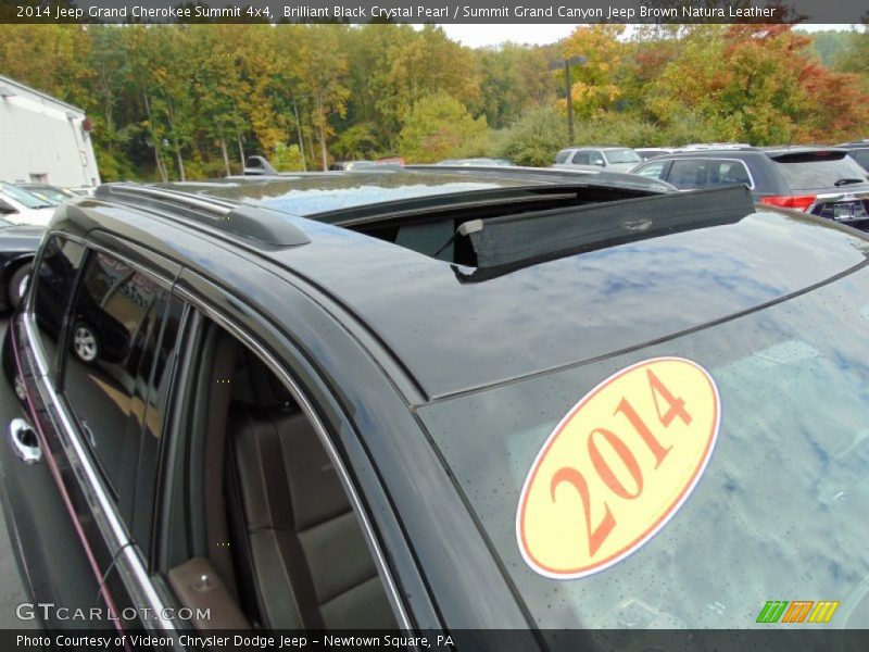 Brilliant Black Crystal Pearl / Summit Grand Canyon Jeep Brown Natura Leather 2014 Jeep Grand Cherokee Summit 4x4