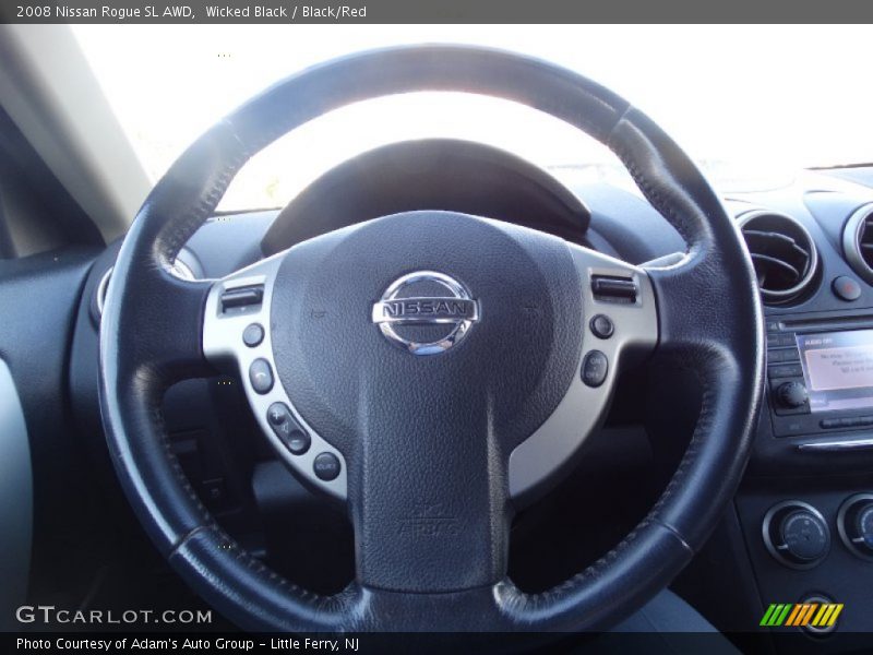 Wicked Black / Black/Red 2008 Nissan Rogue SL AWD
