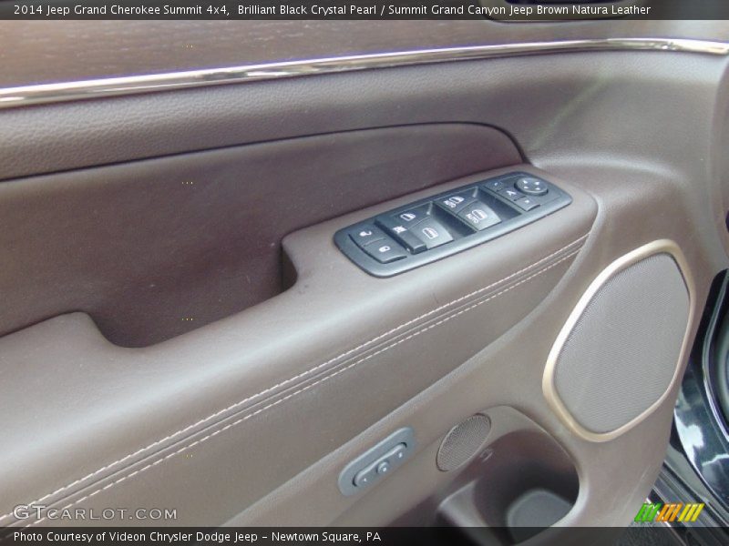 Brilliant Black Crystal Pearl / Summit Grand Canyon Jeep Brown Natura Leather 2014 Jeep Grand Cherokee Summit 4x4