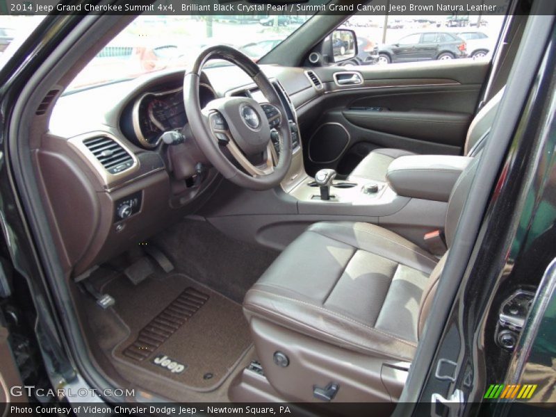 Brilliant Black Crystal Pearl / Summit Grand Canyon Jeep Brown Natura Leather 2014 Jeep Grand Cherokee Summit 4x4