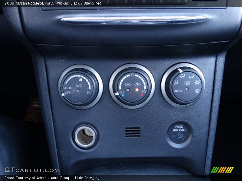 Wicked Black / Black/Red 2008 Nissan Rogue SL AWD