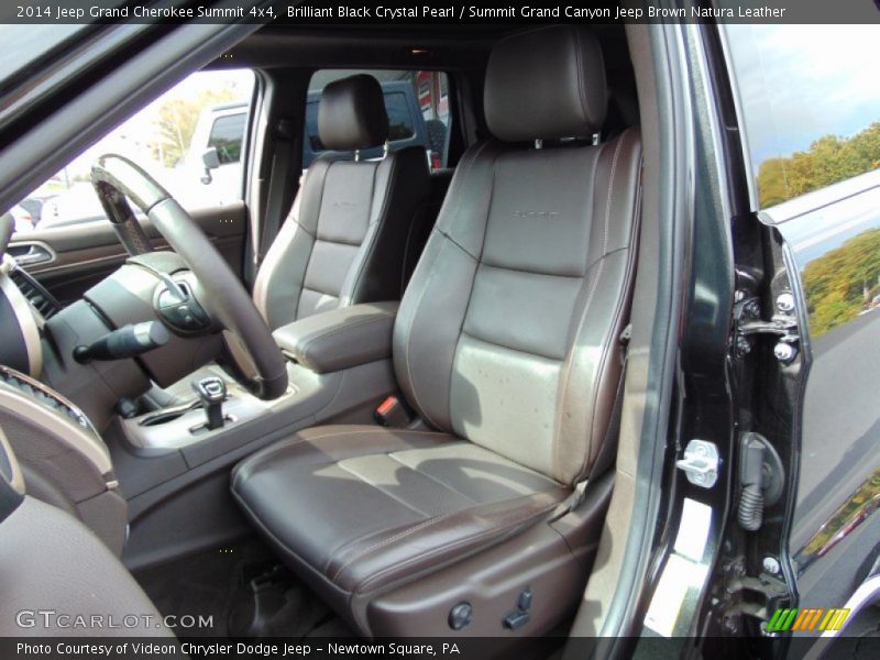 Brilliant Black Crystal Pearl / Summit Grand Canyon Jeep Brown Natura Leather 2014 Jeep Grand Cherokee Summit 4x4