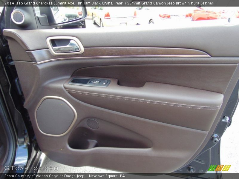 Brilliant Black Crystal Pearl / Summit Grand Canyon Jeep Brown Natura Leather 2014 Jeep Grand Cherokee Summit 4x4