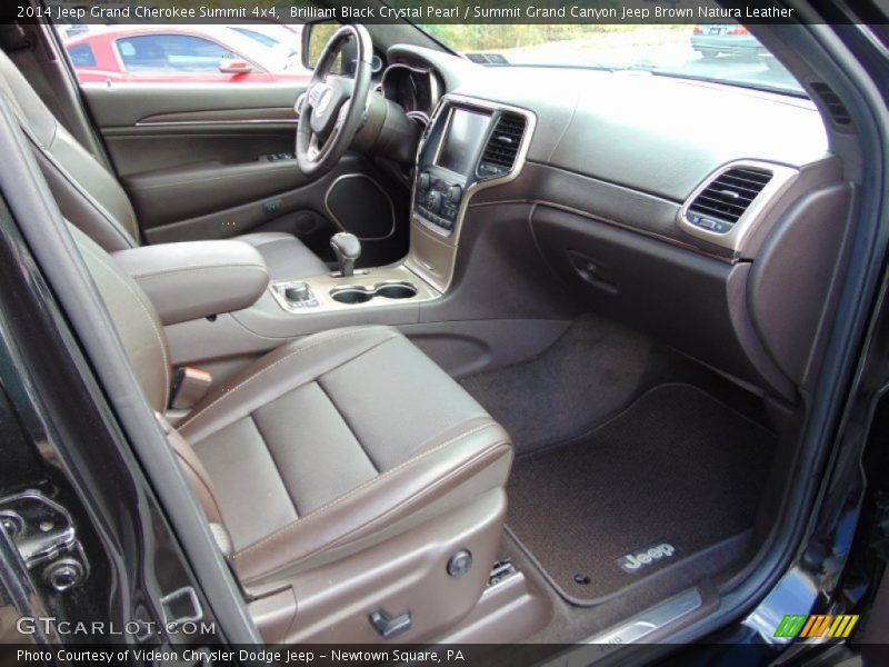 Brilliant Black Crystal Pearl / Summit Grand Canyon Jeep Brown Natura Leather 2014 Jeep Grand Cherokee Summit 4x4