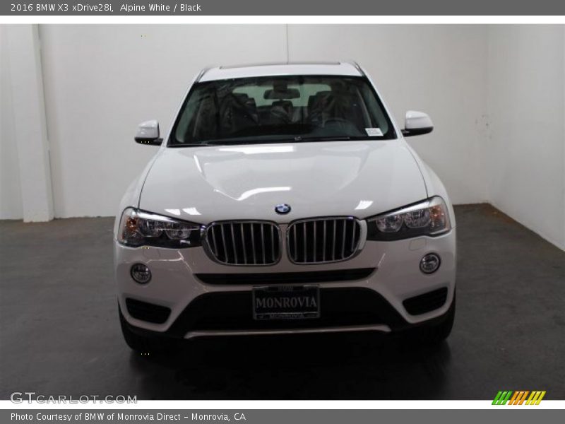 Alpine White / Black 2016 BMW X3 xDrive28i