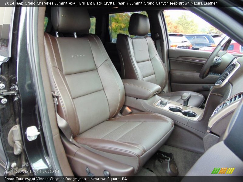 Brilliant Black Crystal Pearl / Summit Grand Canyon Jeep Brown Natura Leather 2014 Jeep Grand Cherokee Summit 4x4