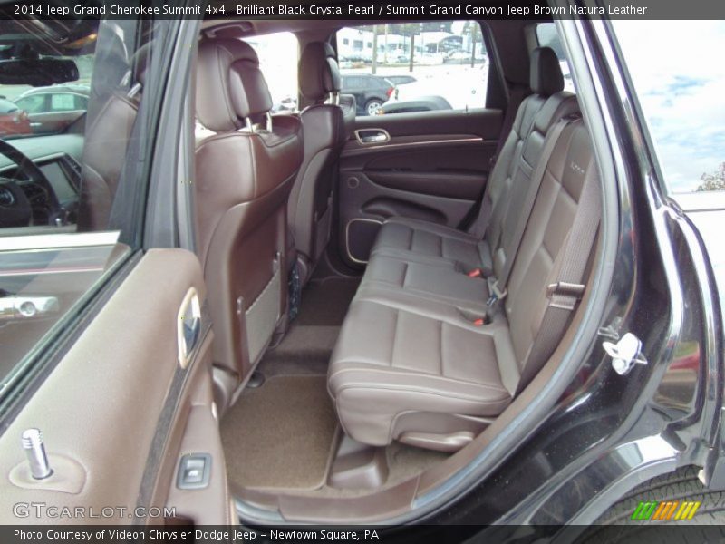 Brilliant Black Crystal Pearl / Summit Grand Canyon Jeep Brown Natura Leather 2014 Jeep Grand Cherokee Summit 4x4