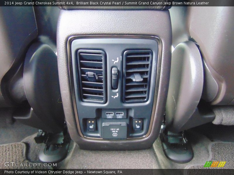 Brilliant Black Crystal Pearl / Summit Grand Canyon Jeep Brown Natura Leather 2014 Jeep Grand Cherokee Summit 4x4