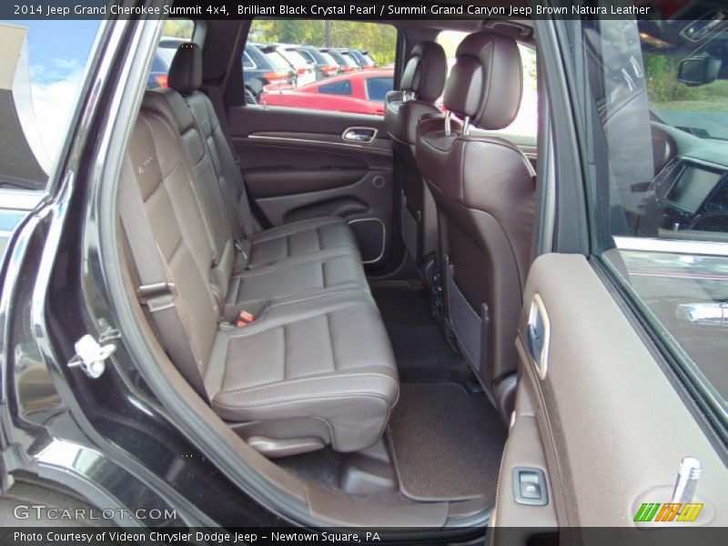 Brilliant Black Crystal Pearl / Summit Grand Canyon Jeep Brown Natura Leather 2014 Jeep Grand Cherokee Summit 4x4