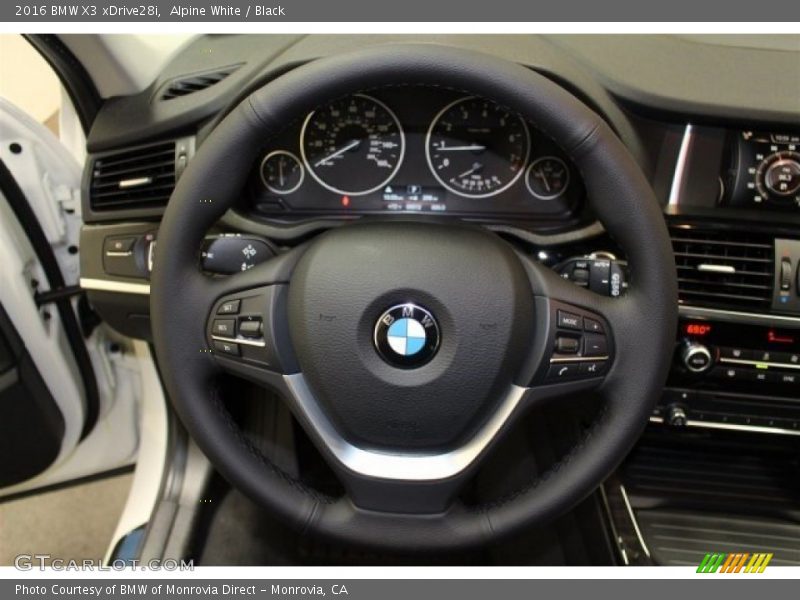 Alpine White / Black 2016 BMW X3 xDrive28i