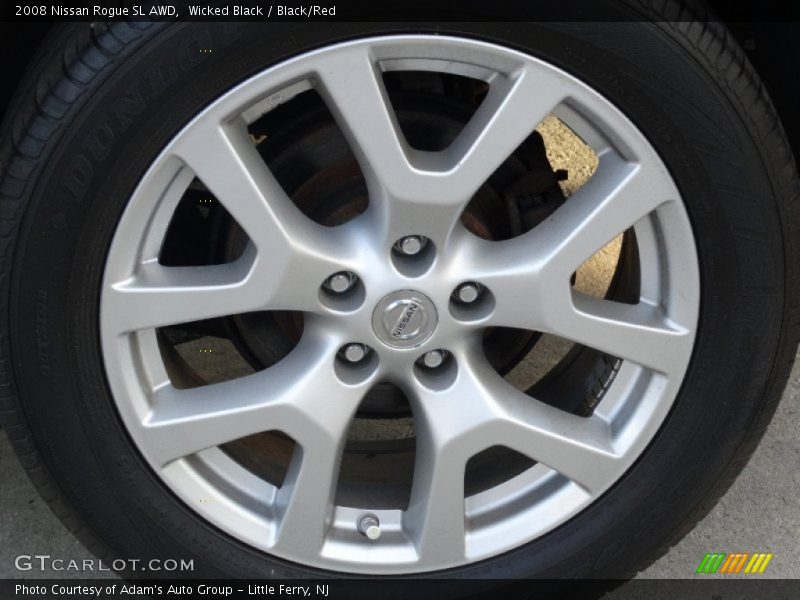 Wicked Black / Black/Red 2008 Nissan Rogue SL AWD