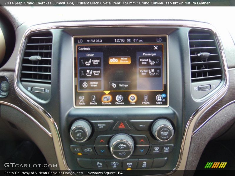 Brilliant Black Crystal Pearl / Summit Grand Canyon Jeep Brown Natura Leather 2014 Jeep Grand Cherokee Summit 4x4