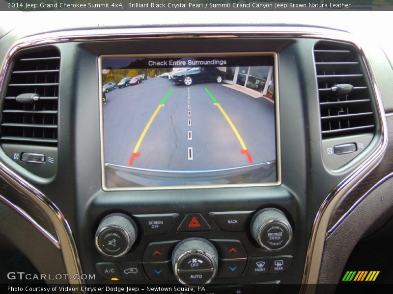 Brilliant Black Crystal Pearl / Summit Grand Canyon Jeep Brown Natura Leather 2014 Jeep Grand Cherokee Summit 4x4