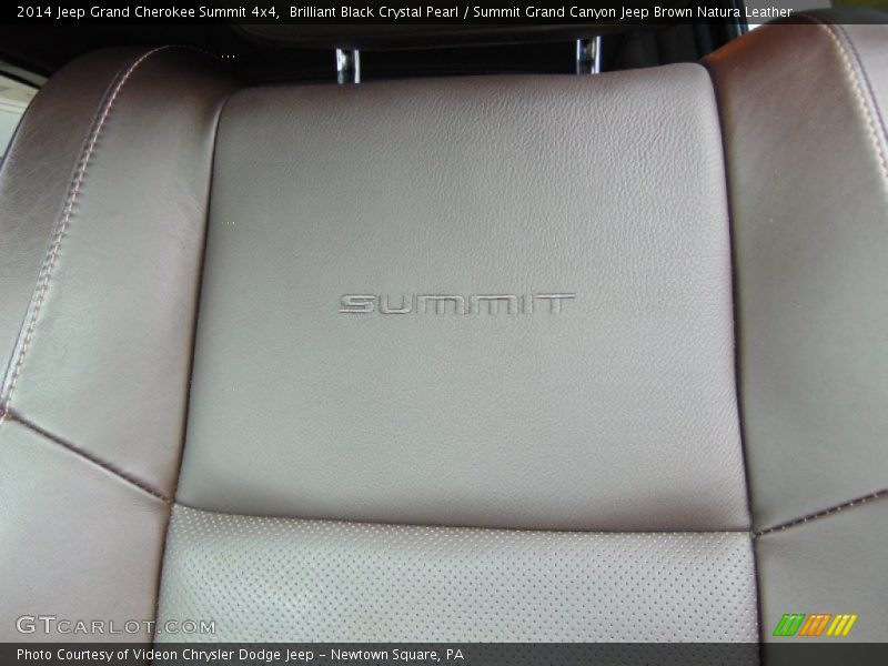 Brilliant Black Crystal Pearl / Summit Grand Canyon Jeep Brown Natura Leather 2014 Jeep Grand Cherokee Summit 4x4