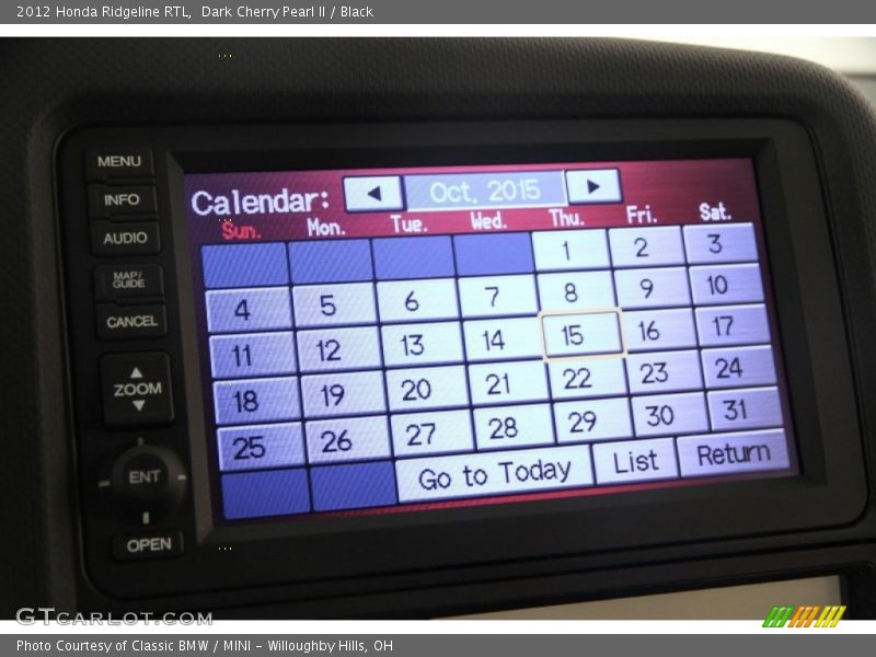 Dark Cherry Pearl II / Black 2012 Honda Ridgeline RTL