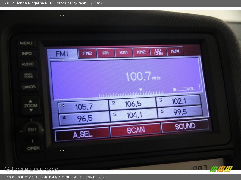 Dark Cherry Pearl II / Black 2012 Honda Ridgeline RTL