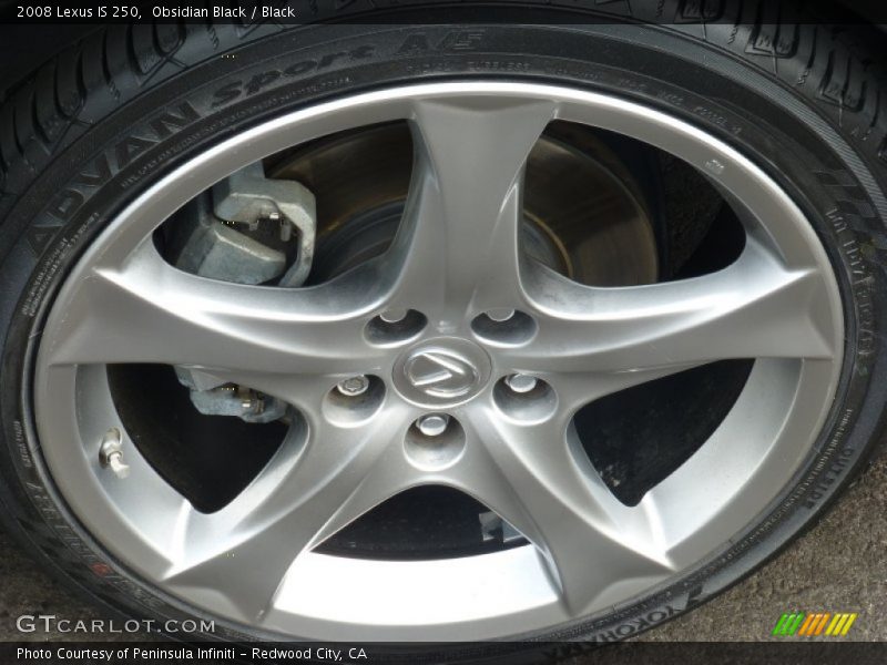 Obsidian Black / Black 2008 Lexus IS 250