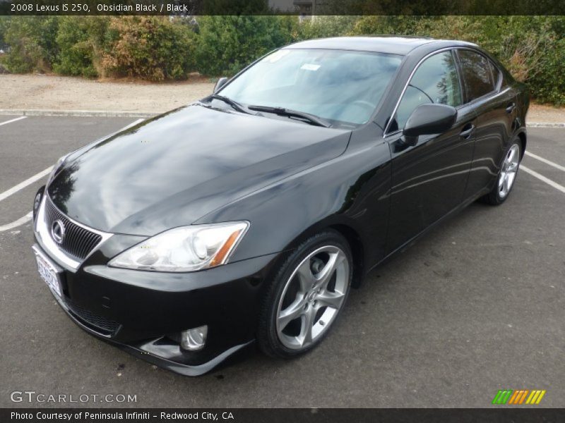 Obsidian Black / Black 2008 Lexus IS 250